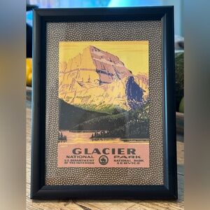 Black Framed Glacier National Park Print